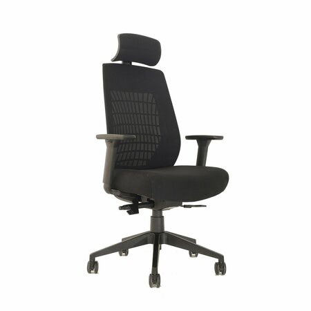 BOSS OFFICE PRODUCTS Executive Mesh Back Chair with Headrest B6031-HR